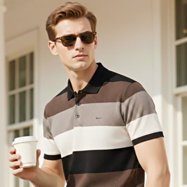 Crocktees striped round t-shirt